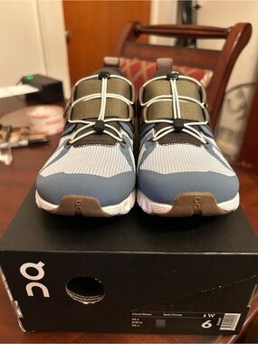 Women’s On Running Cloudnova Athletic Sneakers in Blue, Gray & Brown